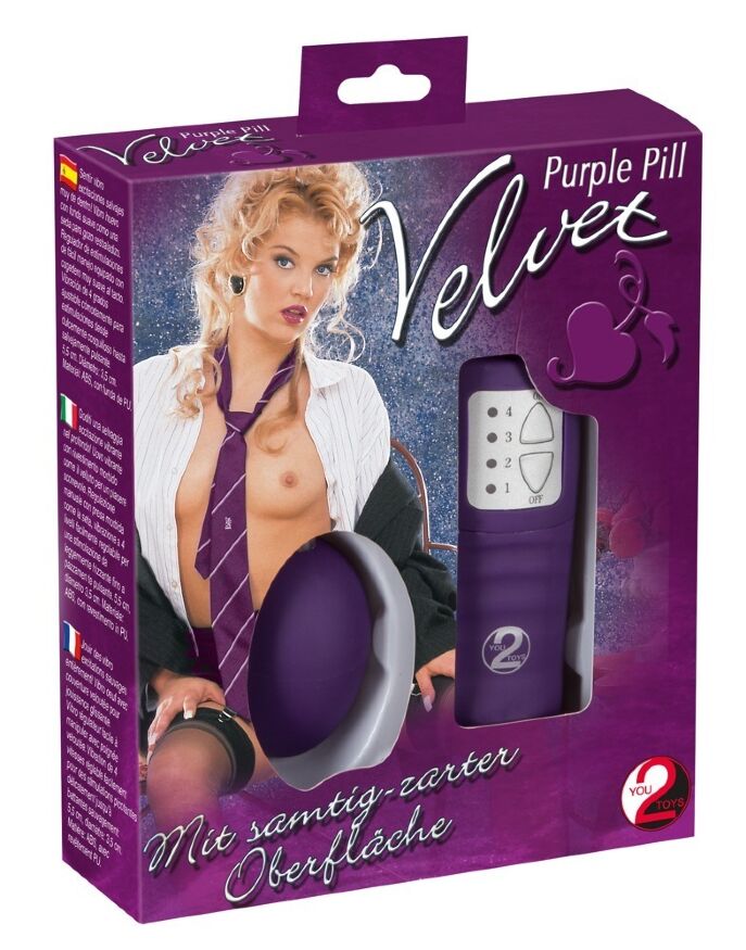 Виброяйцо с мягкой и нежной оболочкой - Velvet Purple Pill