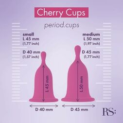 Менструальные чаши Rianne S Femcare Cherry Cup 2 шт, в косметичке, розовые