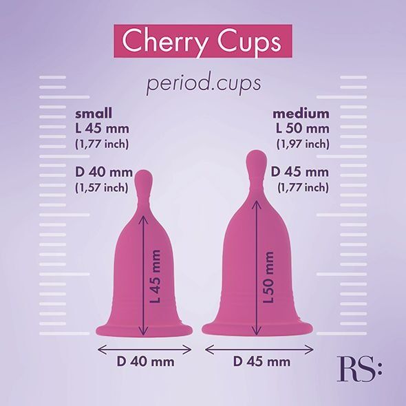 Менструальні чаші Rianne S Femcare Cherry Cup 2шт, в косметичці, рожев