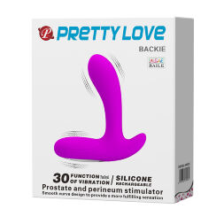 Елегантний масажер простати яскравого кольору Pretty Love Backie Prostate Stimulator Purple