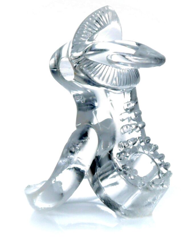 Эрекционное вибро кольцо BOSS - Tongue Vibro Cock Ring Clear, BS6700051