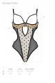 Эротическое боди Passion MARINA BODY, S/M, beige, с открытыми чашками