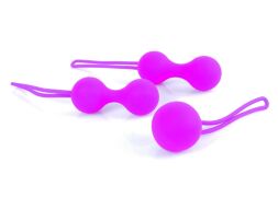 Набір вагінальних кульок - Silicone Kegal Balls Set Purple