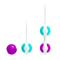 Вагинальные шарики Pretty Love Kegel Ball набор 3 вида, фиолетово-бирюзовый