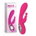 Вибратор-кролик для двойной стимуляции Bella, из силикона, черный