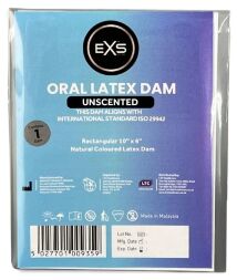Латексна серветка для орального сексу - EXS Oral Latex Dam Uncented