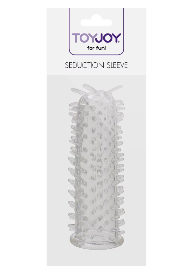 Насадка на пеніс із шипиками Toy Joy Seduction Sleeve Clear, прозорий