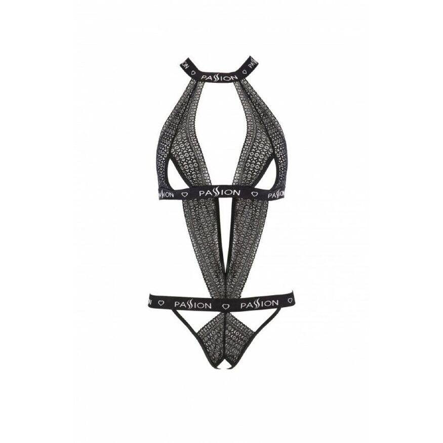 Напівпрозоре боді з вирізами Passion Exclusive Mirajane Body black XXL/XXXL, black