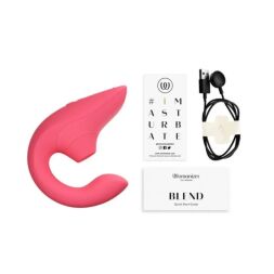 Вакуумный двойной вибратор Womanizer Blend Vibrant Rose