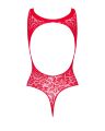 Ажурный бодистокинг с эффектом шнуровки Obsessive B120 teddy red S/M/L, красный (мятая упаковка!!!)