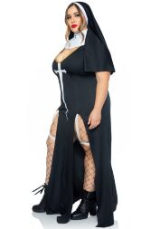 Костюм черниці Leg Avenue Sultry Sinner 1X-2X