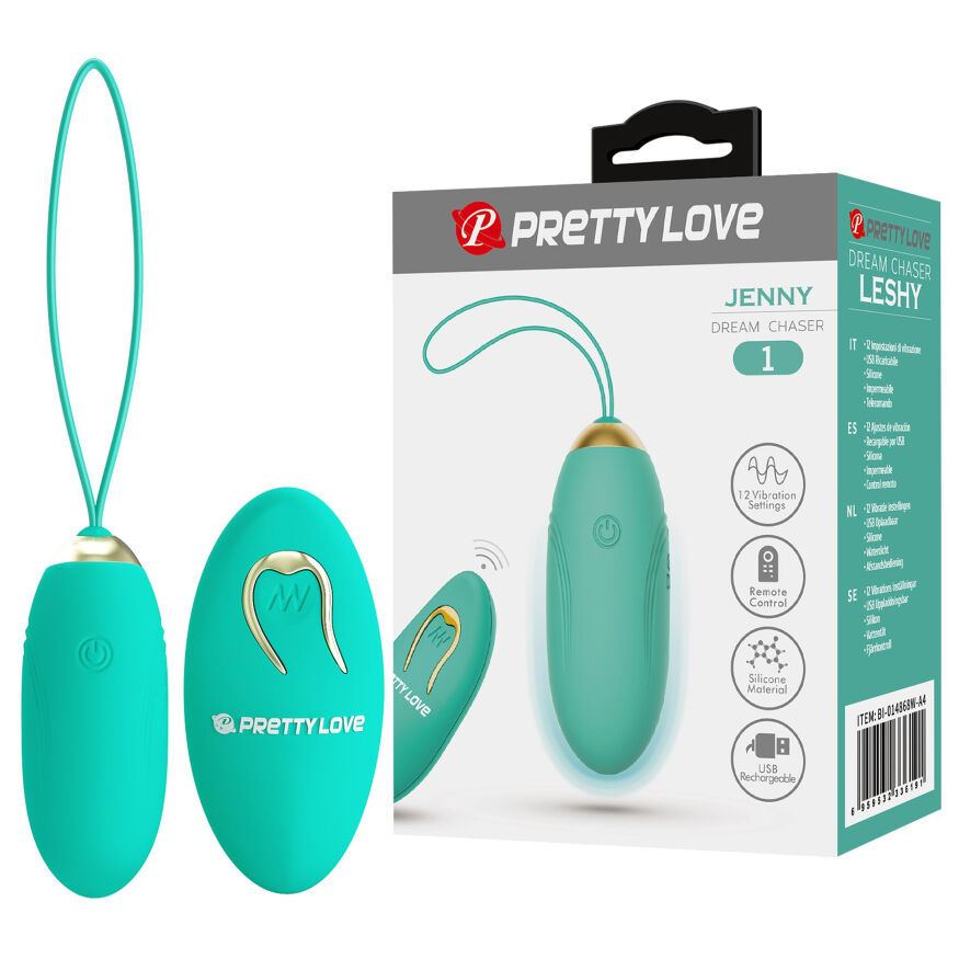 Віброяйце серії Pretty Love - Jenny Dream chaser 1 Green, BI-014362W-9A4