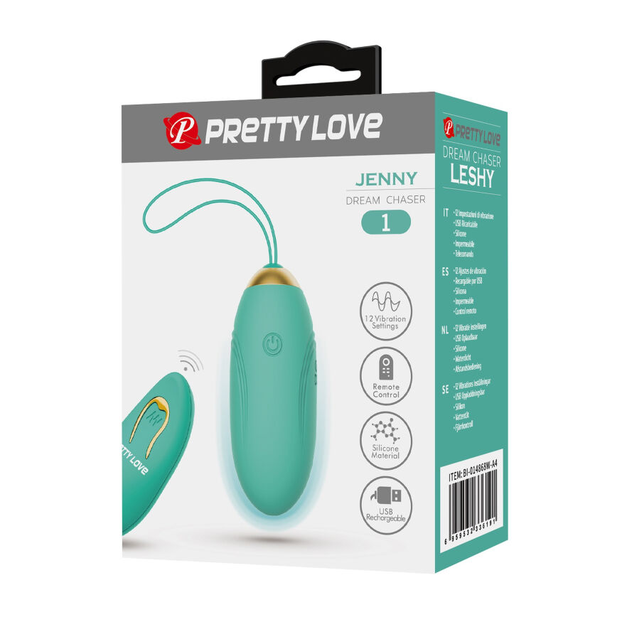 Віброяйце серії Pretty Love - Jenny Dream chaser 1 Green, BI-014362W-9A4