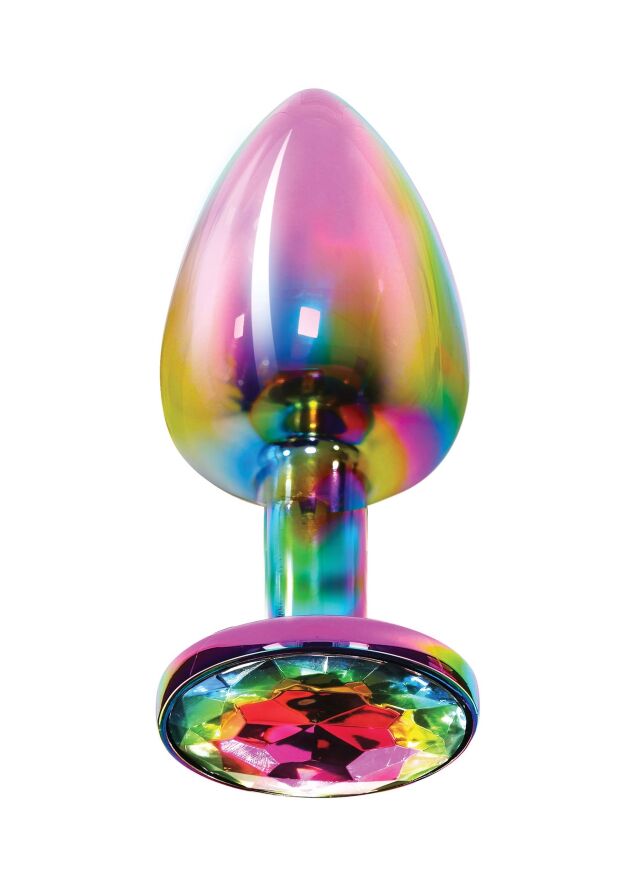 Анальная пробка металлическая средняя Twilight Booty Jewel Toy Joy