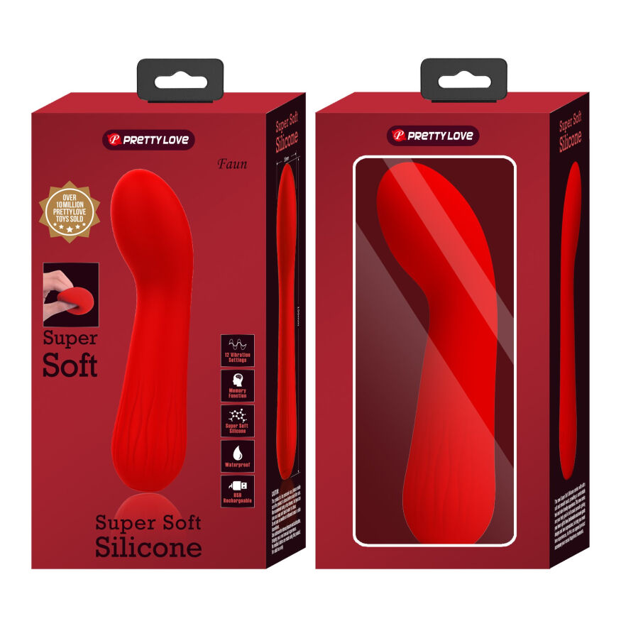 Вибромассажер для стимуляции точки G Pretty Love - Faun Red, BI-014724-2