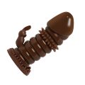Насадка - презерватив BI-016008-0902S ( коричневая )
