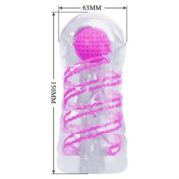 Багаторазовий оригінальний мастурбатор - Pretty Love Transparent Reusable Masturbator