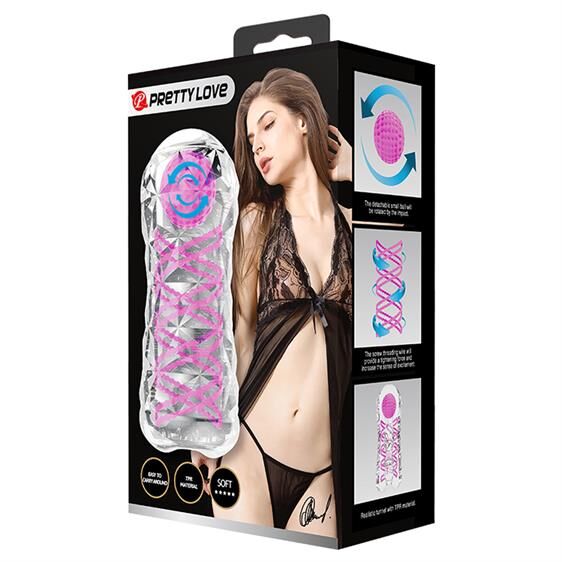 Багаторазовий оригінальний мастурбатор - Pretty Love Transparent Reusable Masturbator