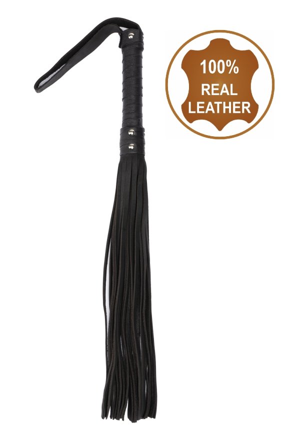 Флогер з натуральної шкіри Flirty Hard Leather - Black, BG-00002