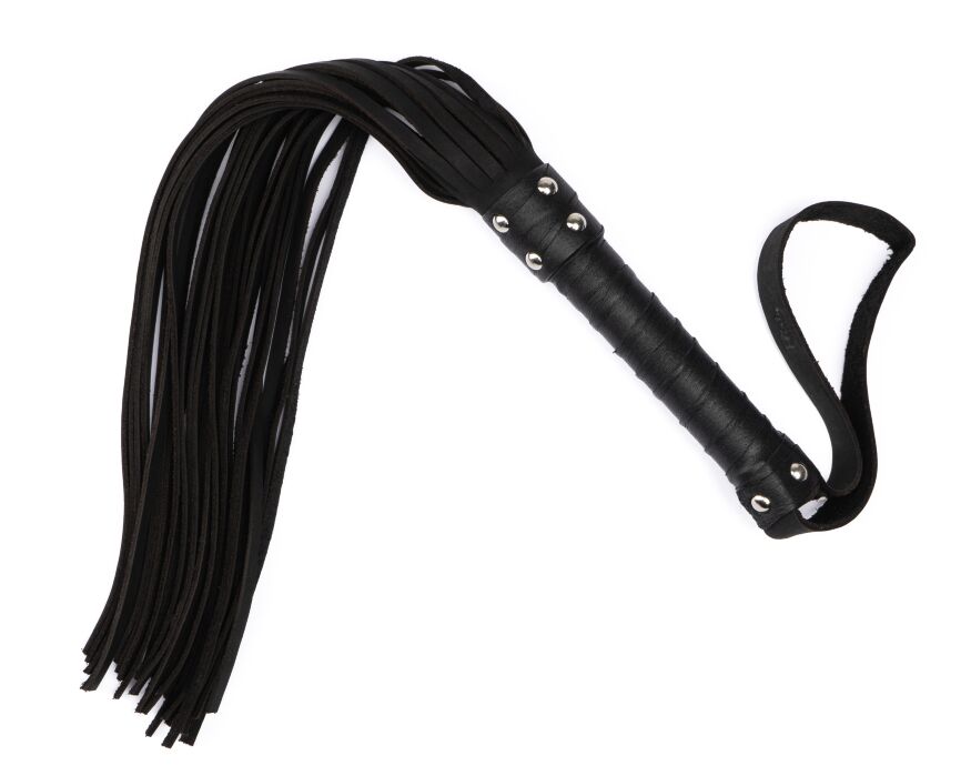 Флогер з натуральної шкіри Flirty Hard Leather - Black, BG-00002