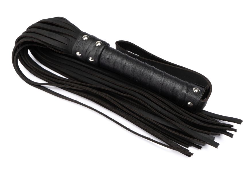 Флогер з натуральної шкіри Flirty Hard Leather - Black, BG-00002