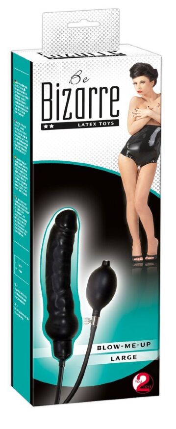 Фаллоимитатор реалистик с накачкой PL Blow me up Dildo черный, 25 х 4.2 см