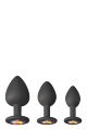 Набор анальных пробок силикон NS Novelties GLAMS SPADES TRAINER KIT BLACK