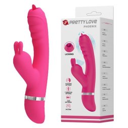 Вібратор кролик для подвійної стимуляції - Pretty Love Phoenix Vibrator Pink