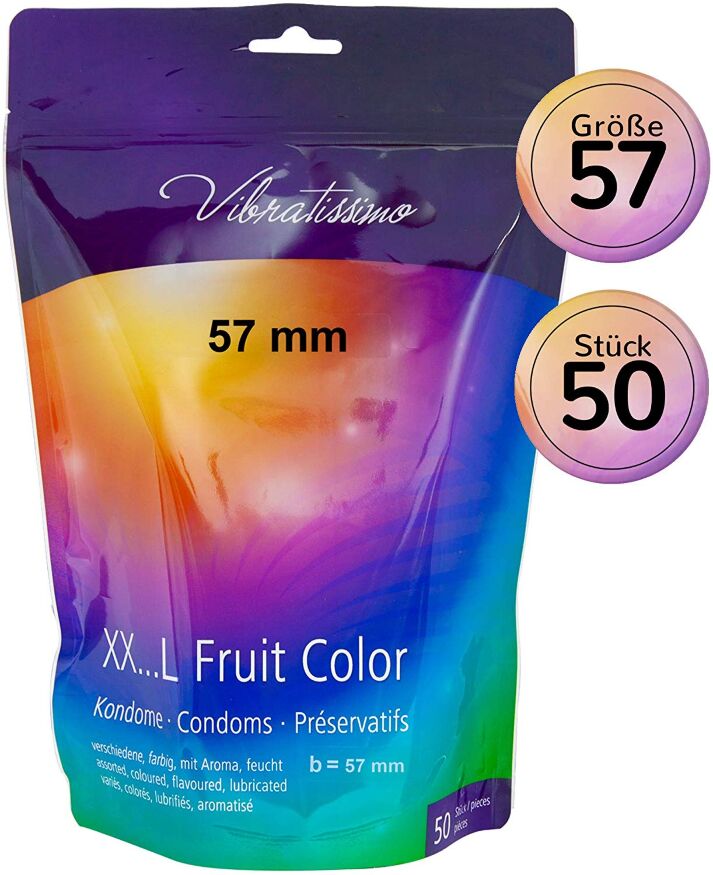Презервативи збільшеного розміру - Vibratissimo XX ... L Fruit Color, 57 мм, 50 шт.