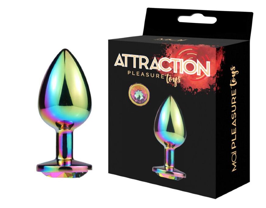 Металлическая анальная пробка MAI Attraction Toys №74 RAINBOW