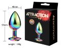 Металлическая анальная пробка MAI Attraction Toys №74 RAINBOW
