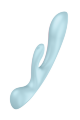 Вібратор кролик Satisfyer Triple Oh з трьома моторами, блакитний
