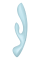 Вібратор кролик Satisfyer Triple Oh з трьома моторами, блакитний