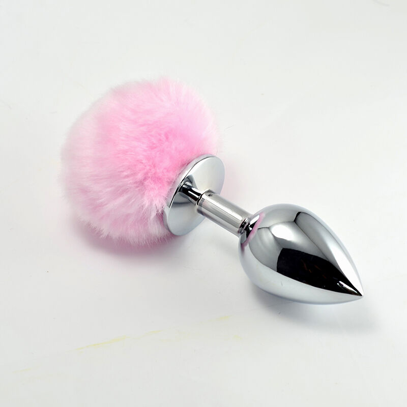 Анальна пробка - Heavy Metal Anal Plug Pompon S Pink