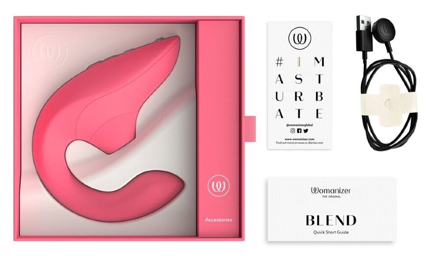Вакуумный клиторальный стимулятор Womanizer Blend Vibrant Rose