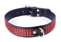Ошейник из искуственной кожи с кристаллами Fetish Boss Series - Collar with crystals Red, BS3300110