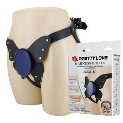 Универсальная система для страпона Pretty Love - Caldric II Black &amp; Blue Universal Harness Briefs, BW-022107-1