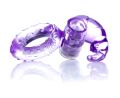Эрекционное вибро кольцо BOSS Rabbit Vibro Cock Ring Purple, BS6700048