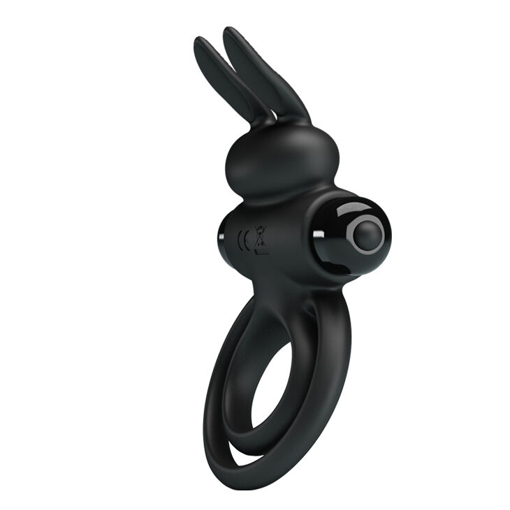 Подвійне ерекційне кільце для пеніса і мошонки - Pretty Love Vibrant Penis Ring III Black