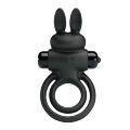 Подвійне ерекційне кільце для пеніса і мошонки - Pretty Love Vibrant Penis Ring III Black