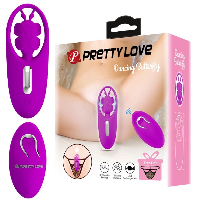 Вібро-стимулятор метелик з пультом дистанційного керування Pretty Love - Dancing Butterfly, BW-022070ZW