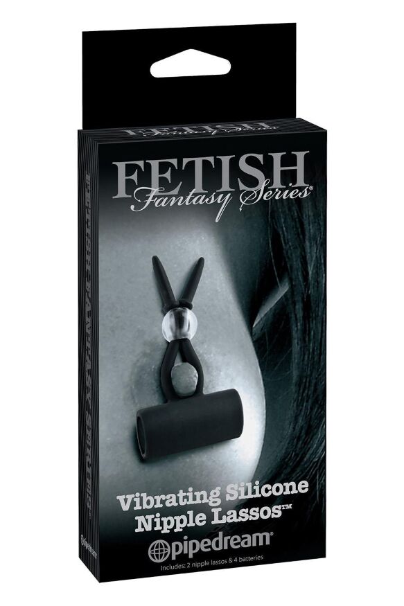 Вибро зажимы для сосков с бесшумным двигателем Pipedream Fetish Fantasy LIMITED EDITION черные