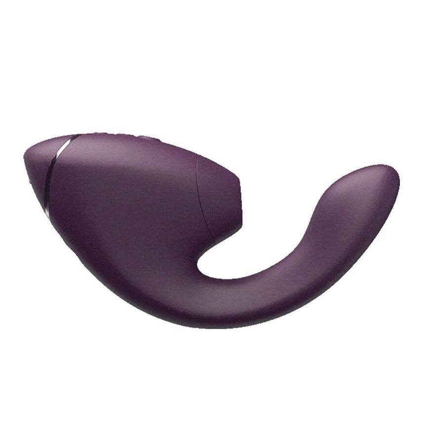Подвійний вакуумний кліторальний стимулятор з вібрацією Womanizer Next Duo - Dark Purple