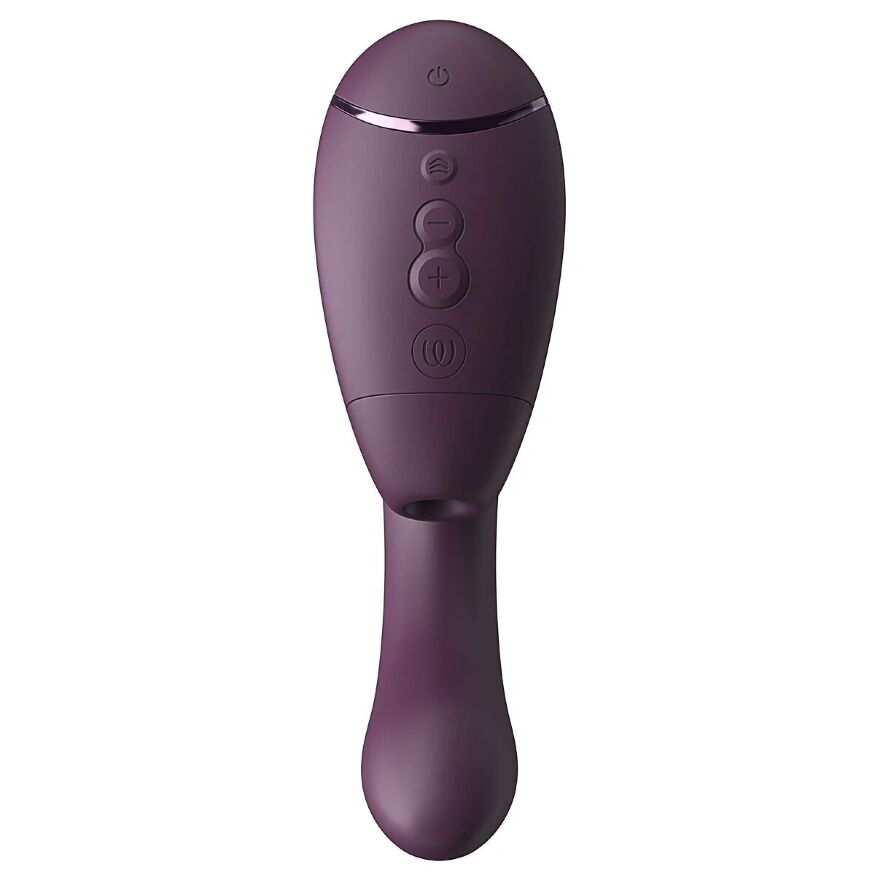 Подвійний вакуумний кліторальний стимулятор з вібрацією Womanizer Next Duo - Dark Purple