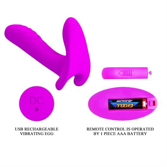 Розкішний вібратор для пар  Pretty Love Remote Control Massager Purple