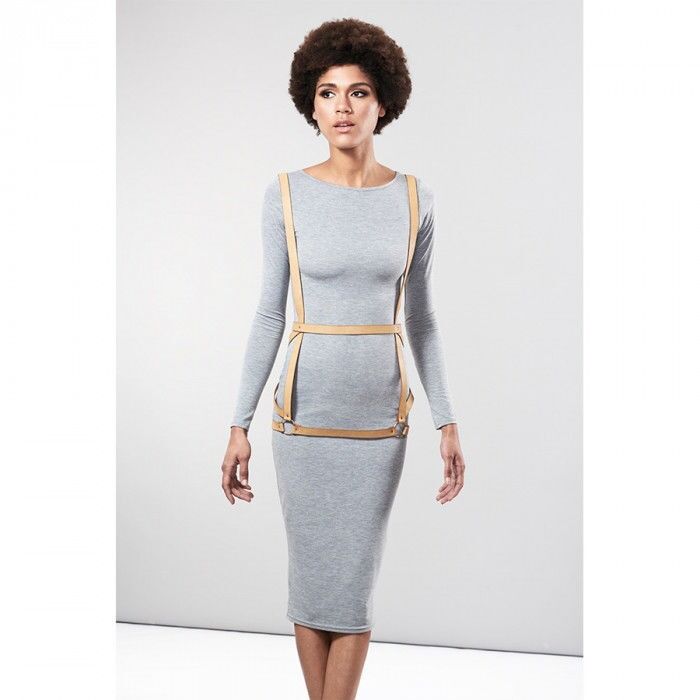 Портупея женская Arrow Dress Harness бежевая, One Size