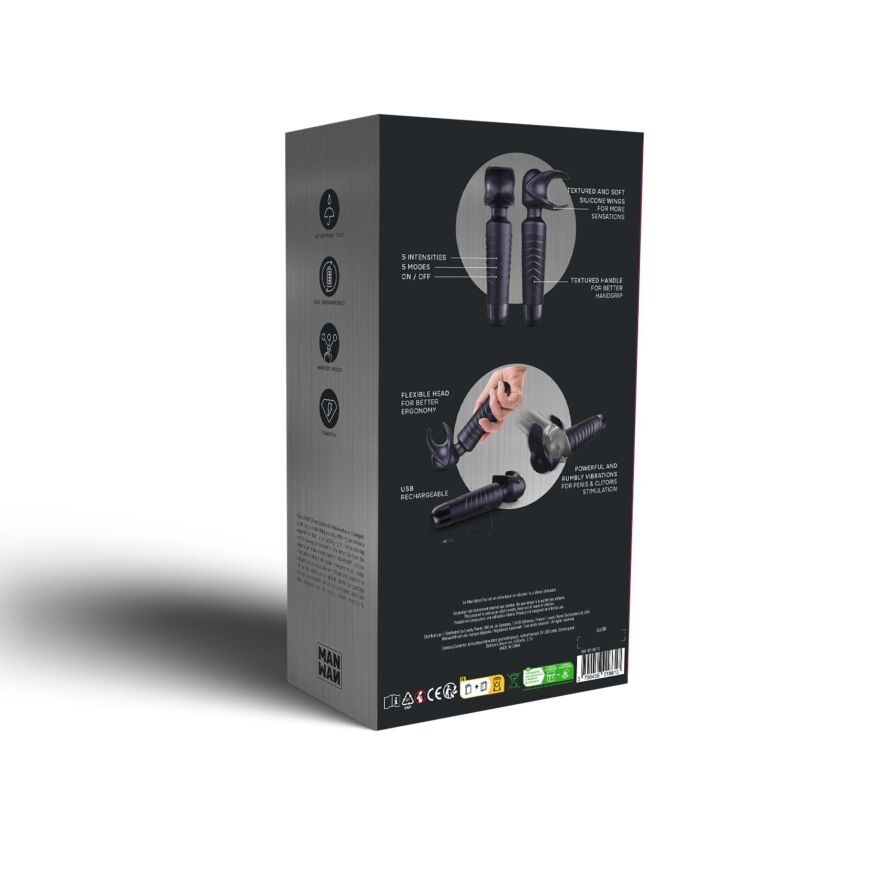 Мастурбатор-вибромассажер Manwan EVO Black Plum, отлично для пар, виброминет