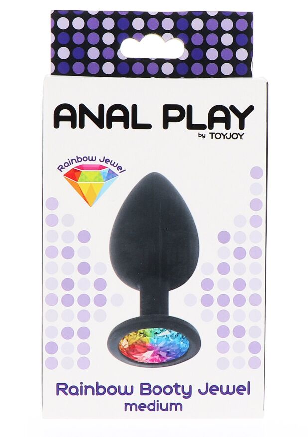 Анальная пробка средняя Rainbow Booty Jewel M Toy Joy