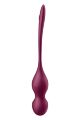 Шарики Кегеля с вибрацией Satisfyer Love Birds Vary и сменными грузами, бордовые