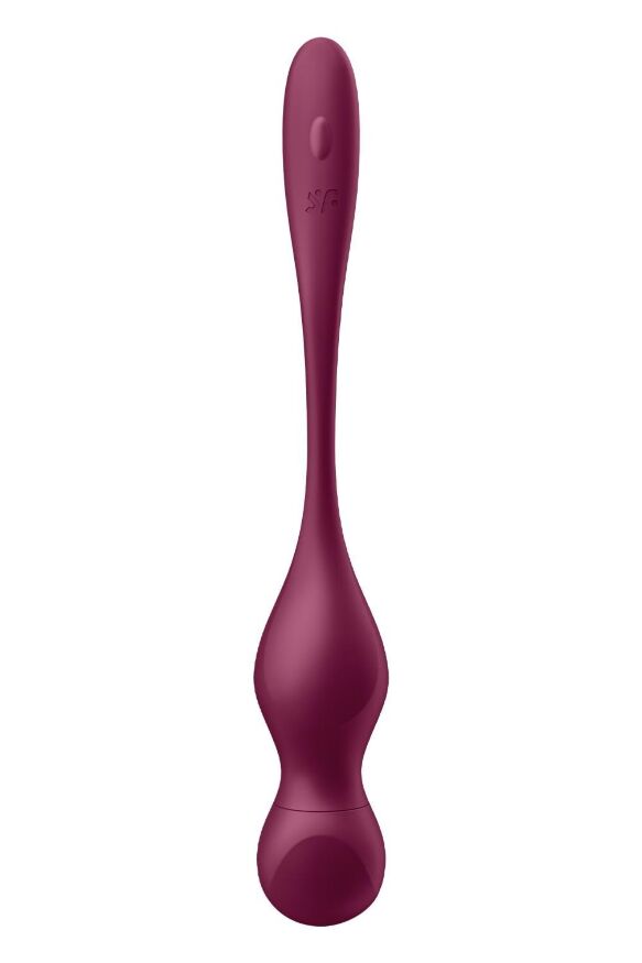 Шарики Кегеля с вибрацией Satisfyer Love Birds Vary и сменными грузами, бордовые